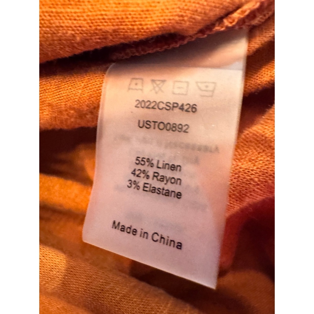 Universal Standard Rust Orange Button-Down Shirt - Picture 5 of 6